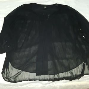Lane Bryant black sheer blouse