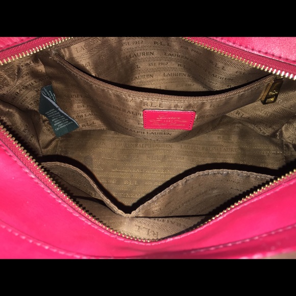 Ralph Lauren Winford red leather modern Tote bag - Picture 5 of 6