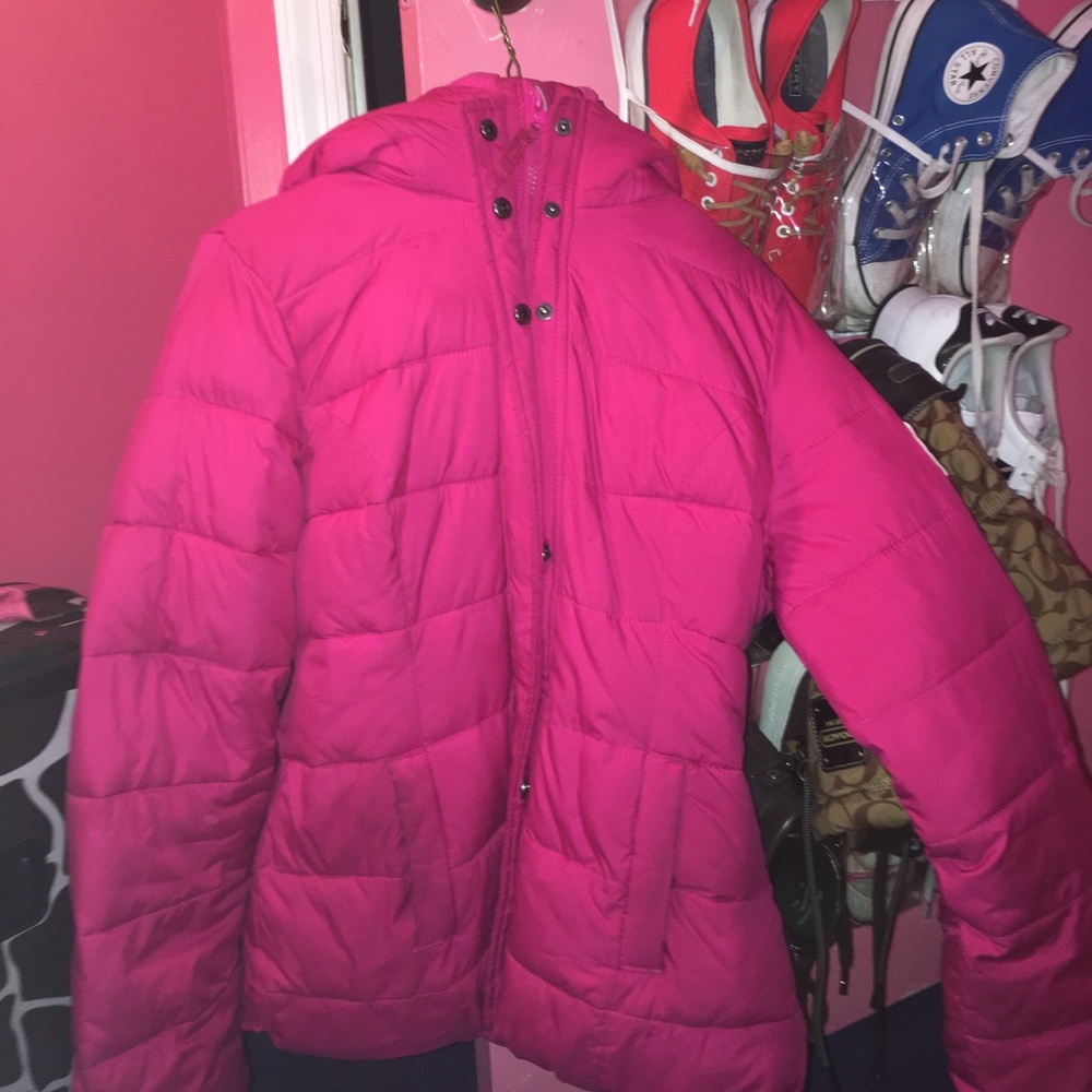 Abercrombie and fitch pink bubble coat