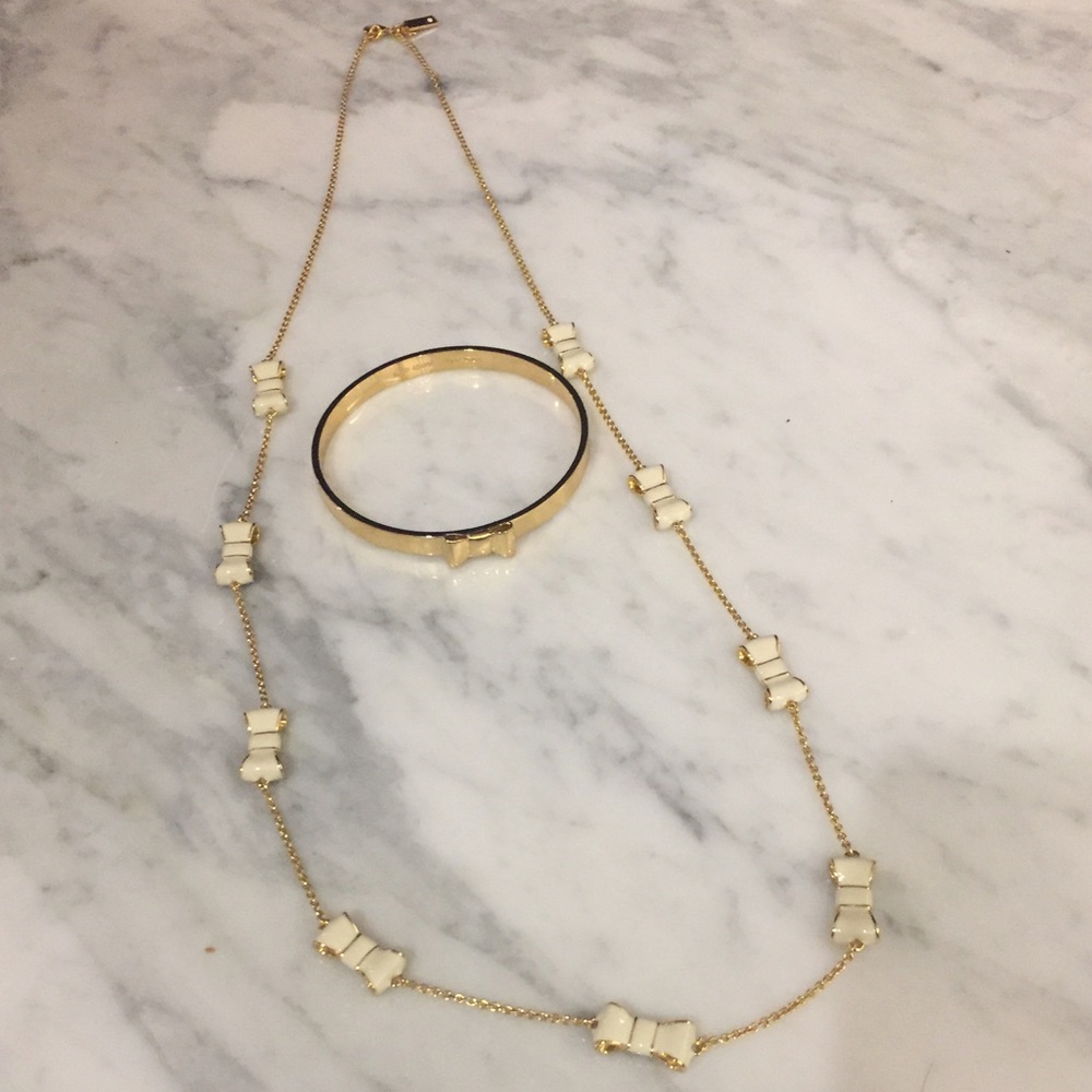kate spade necklace and cuff set