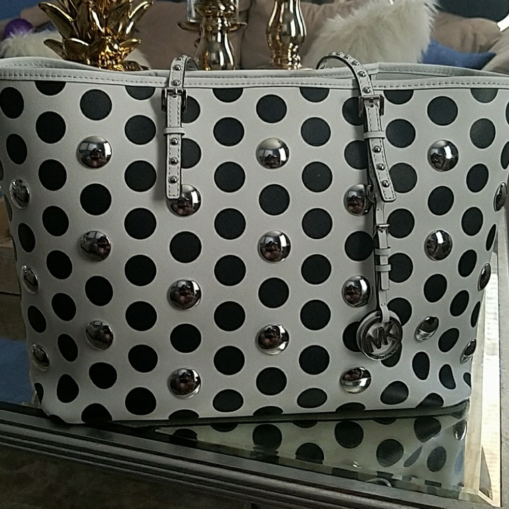 Michael Kors Jet Set Dot Studded Travel Tote