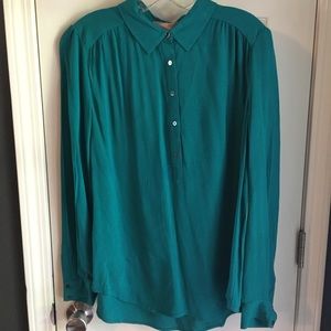 Turquoise Forever 21 button up blouse