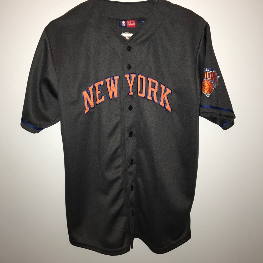 Knicks Baseball Style Jersey Carmelo Anthony