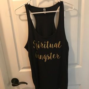 2XL black graphic tank
