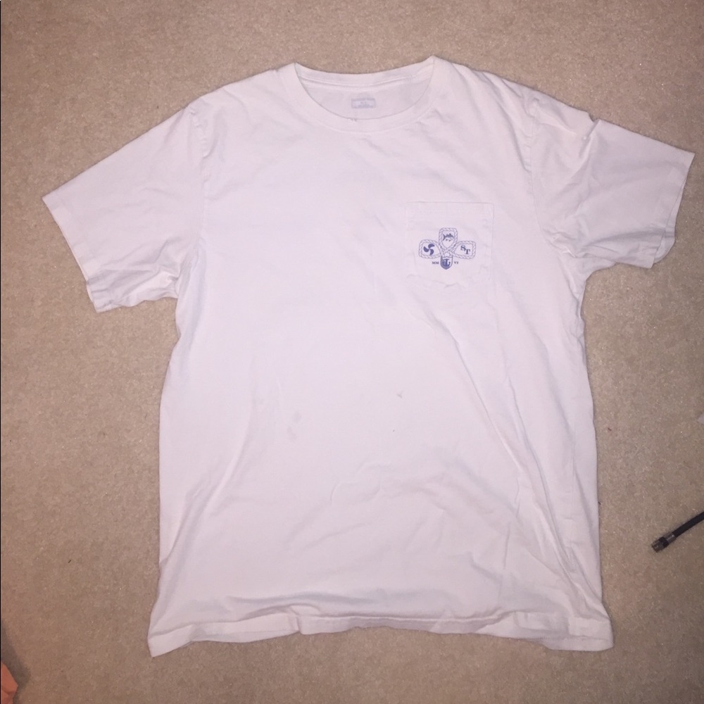 White Short Sleeved Southern Tide Shirt