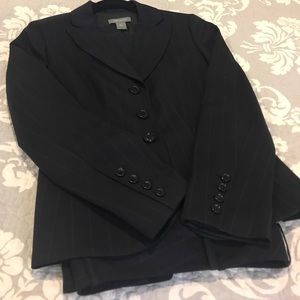 Loft 3 piece navy pinstripe suit