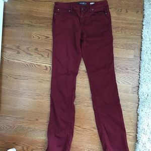Level 99 Red Stretch Skinny Jeans