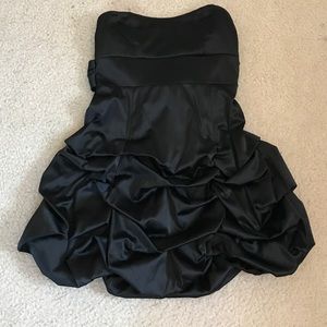 Black Strapless Formal Dress