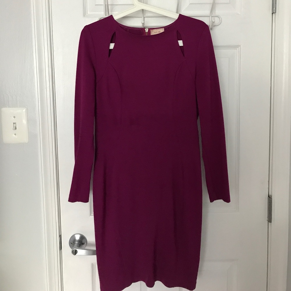 Magenta/Fuschia Keyhole Dress