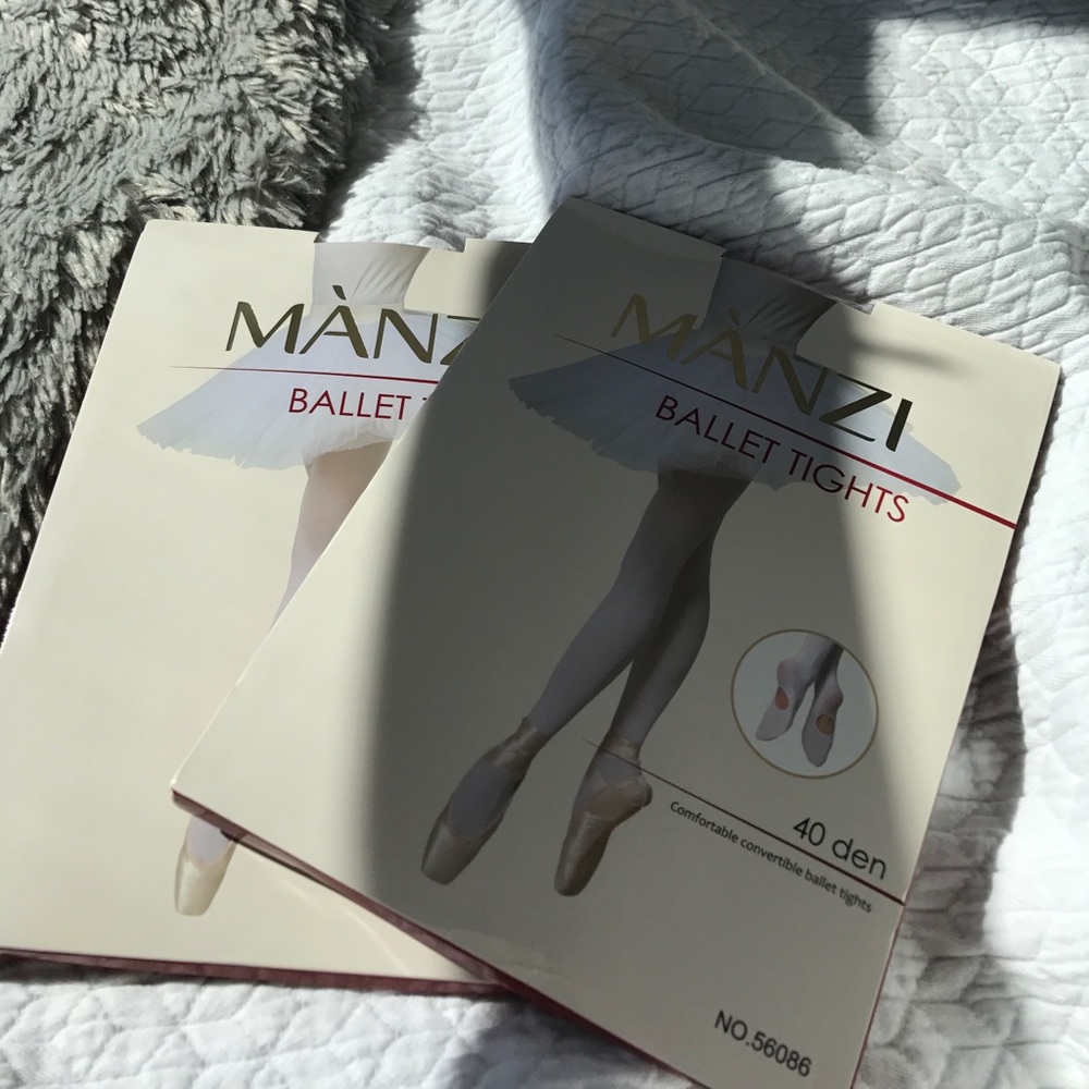 2 pairs of pink ballet tights