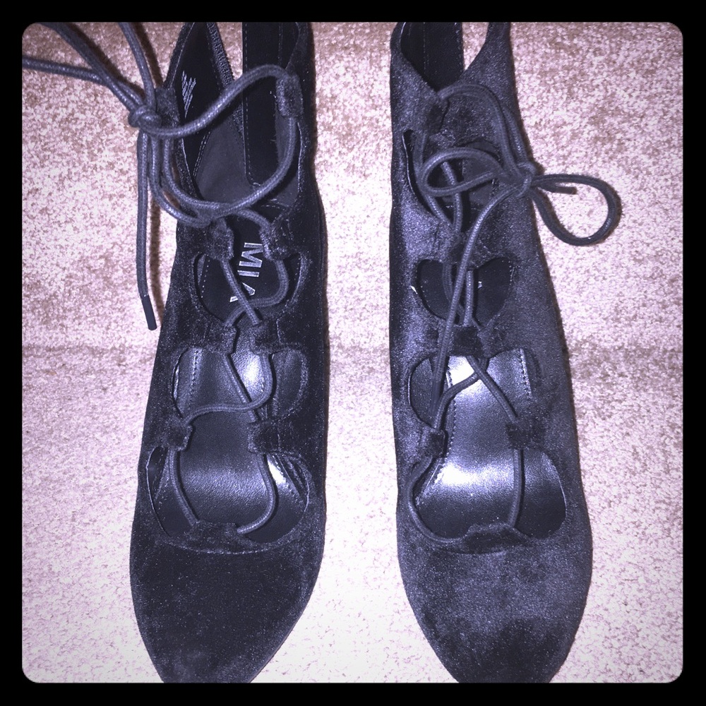MIA strap up bootie heel