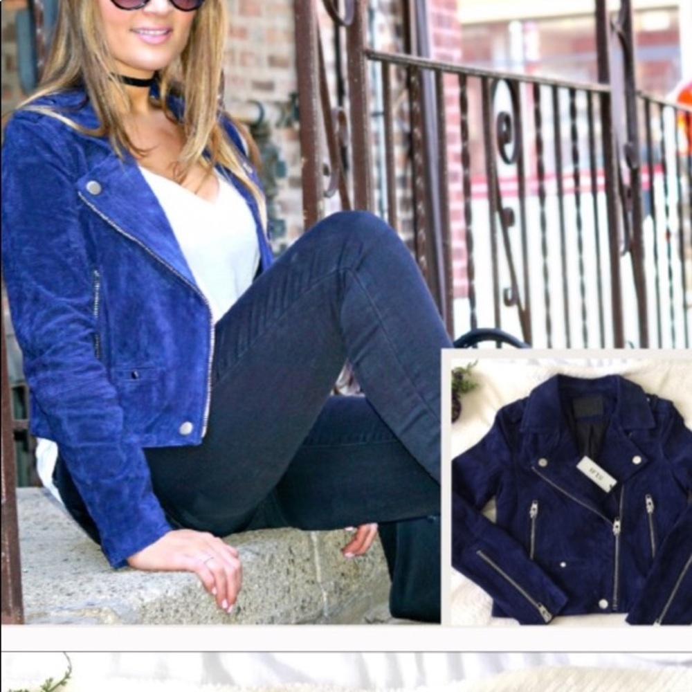 SL8 genuine suede moto jacket