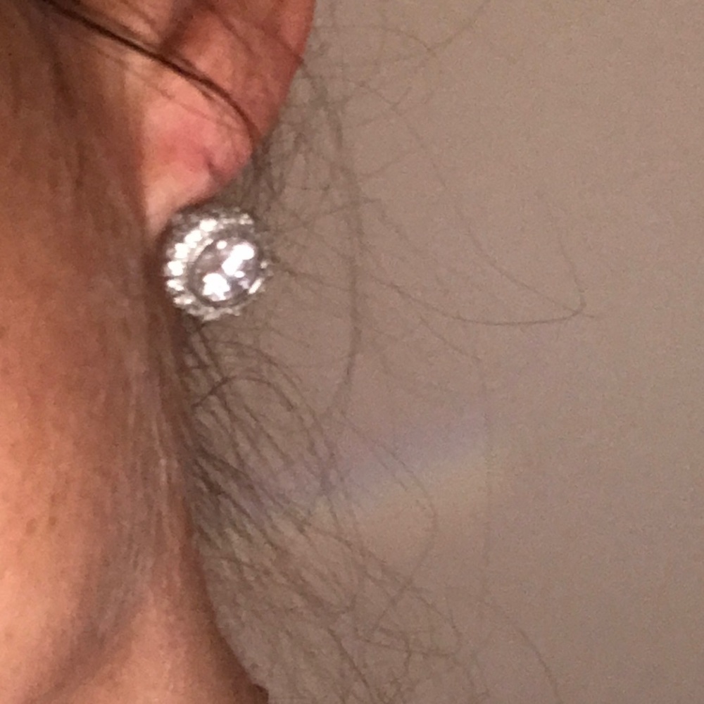 Sterling silver cz antique earrings