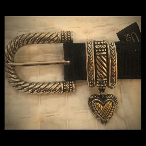 Brighton faux snakeskin, heart charm belt Brighton Snakeskin Belts for Women for sale | eBay main image 2