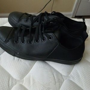 Genuine Leather Black Converse wmns size 10