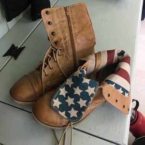 American Flag Fold-over Boots