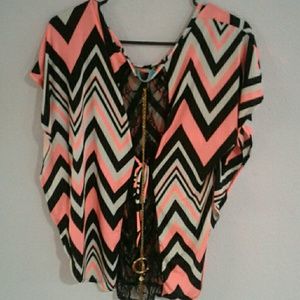 Cute pink chevron blouse