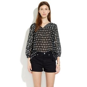 Madewell Black hi rise jean Shorts