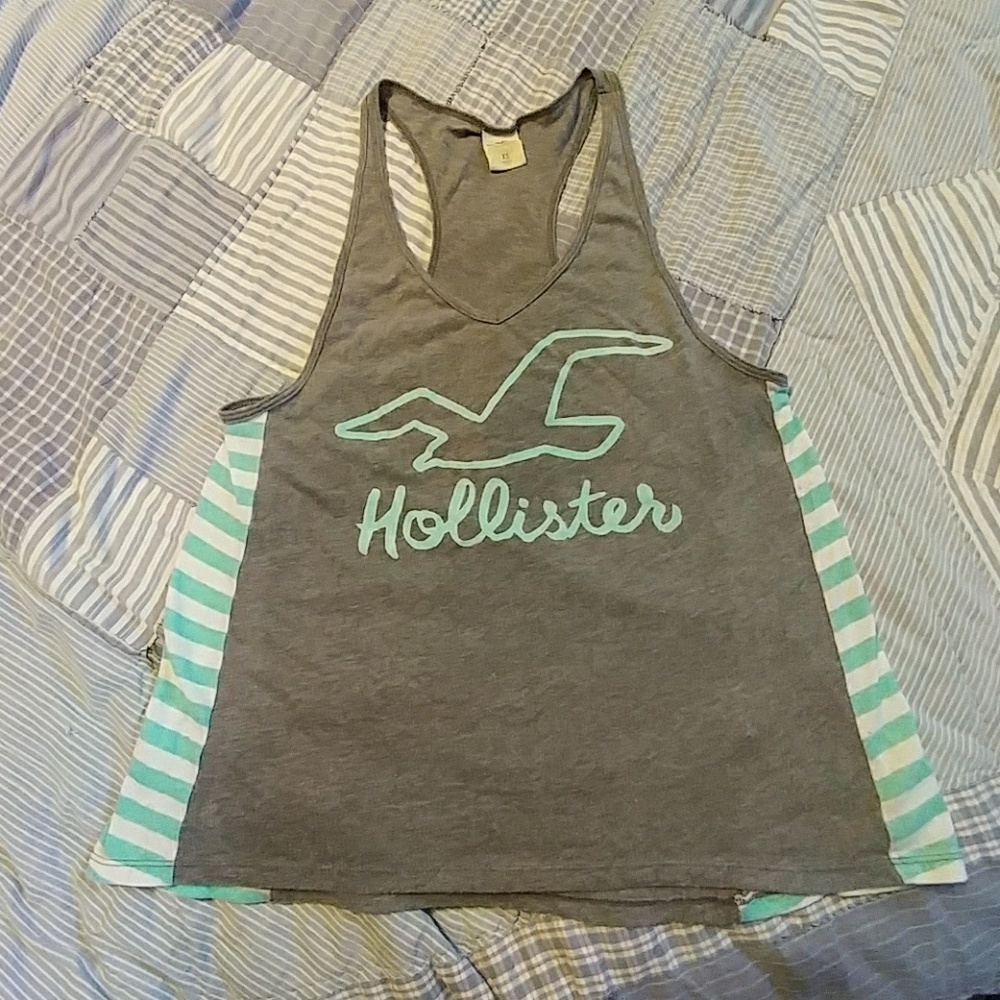 Hollister gray and mint tank top