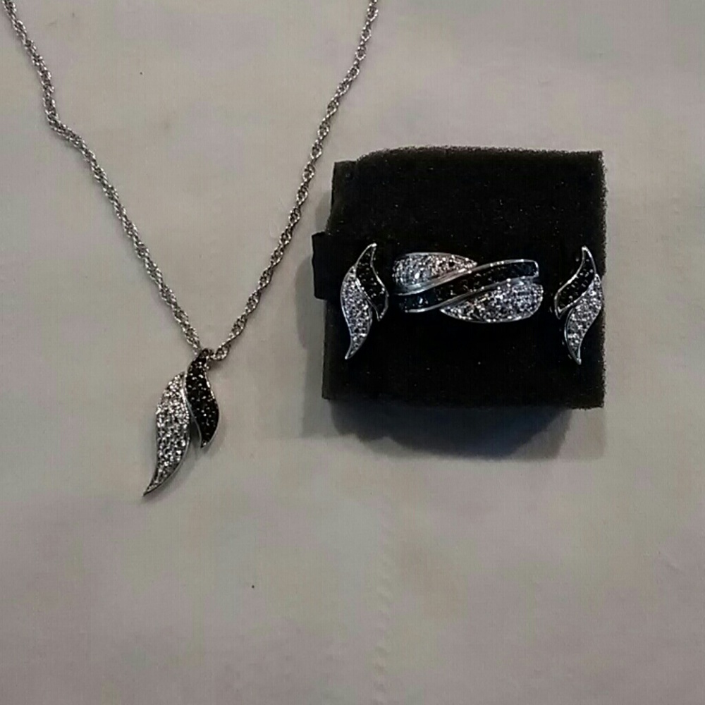 Nice necklace, ring and earring set.