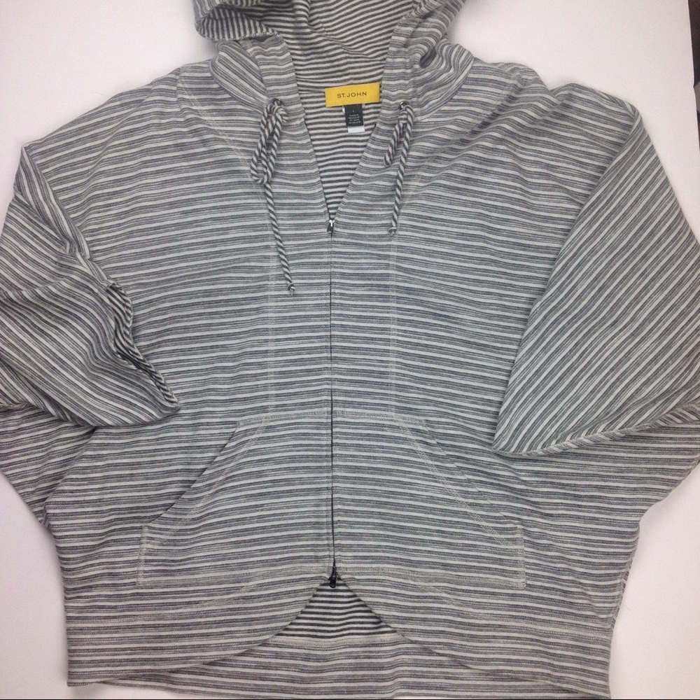 St. John Yellow Label Gray Batwing Hoodie