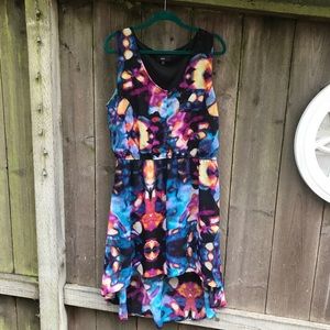 Watercolor/Oilslick High Low Dress