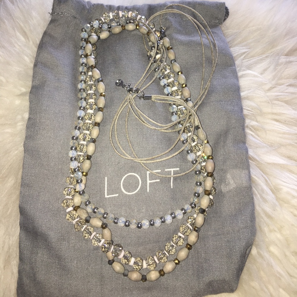 Loft long beaded necklace