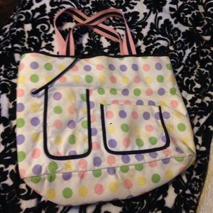 Victoria secret Denim and dots Tote