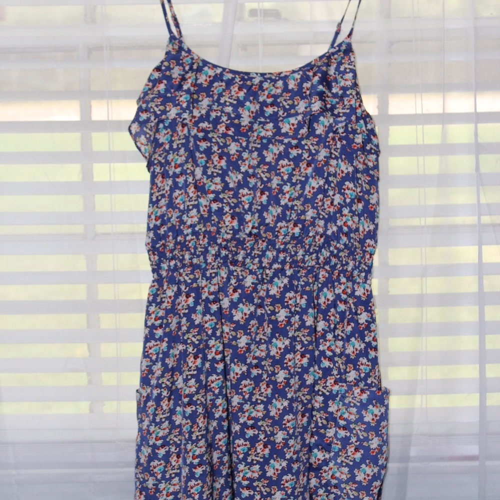 Plus Size NWOT Blue Floral Dress - XXL