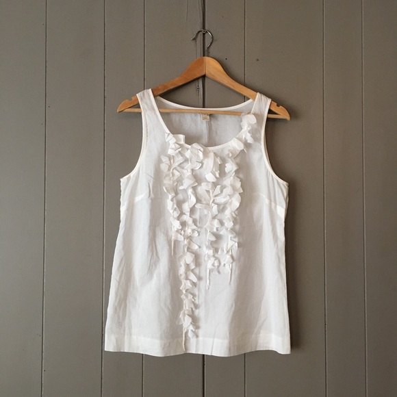 J. Crew Tops - J. Crew White Floral Vine Tank✨