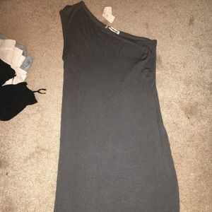 🔘ALEXANDER WANG one shoulder bodycon grey dress🔘