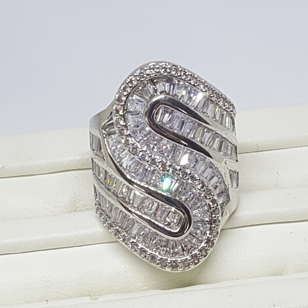 Big & Bold! Get Noticed! CZ Swirl Ring