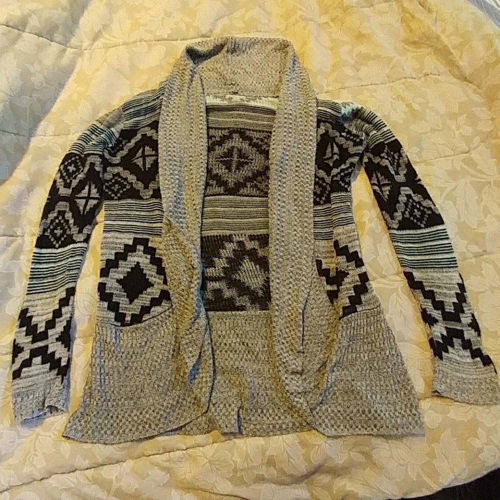 Modern geometric patterned sweater