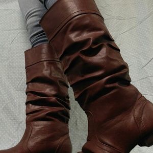 Candies fake leather knee high boots
