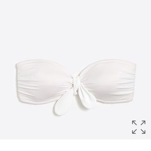 NWT J. Crew Factory White Bandeau Bikini Top