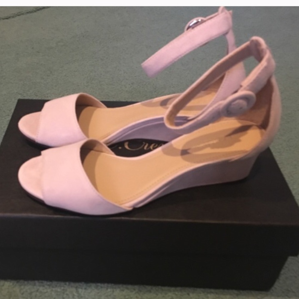 jcrew Laila suede wedges size 6