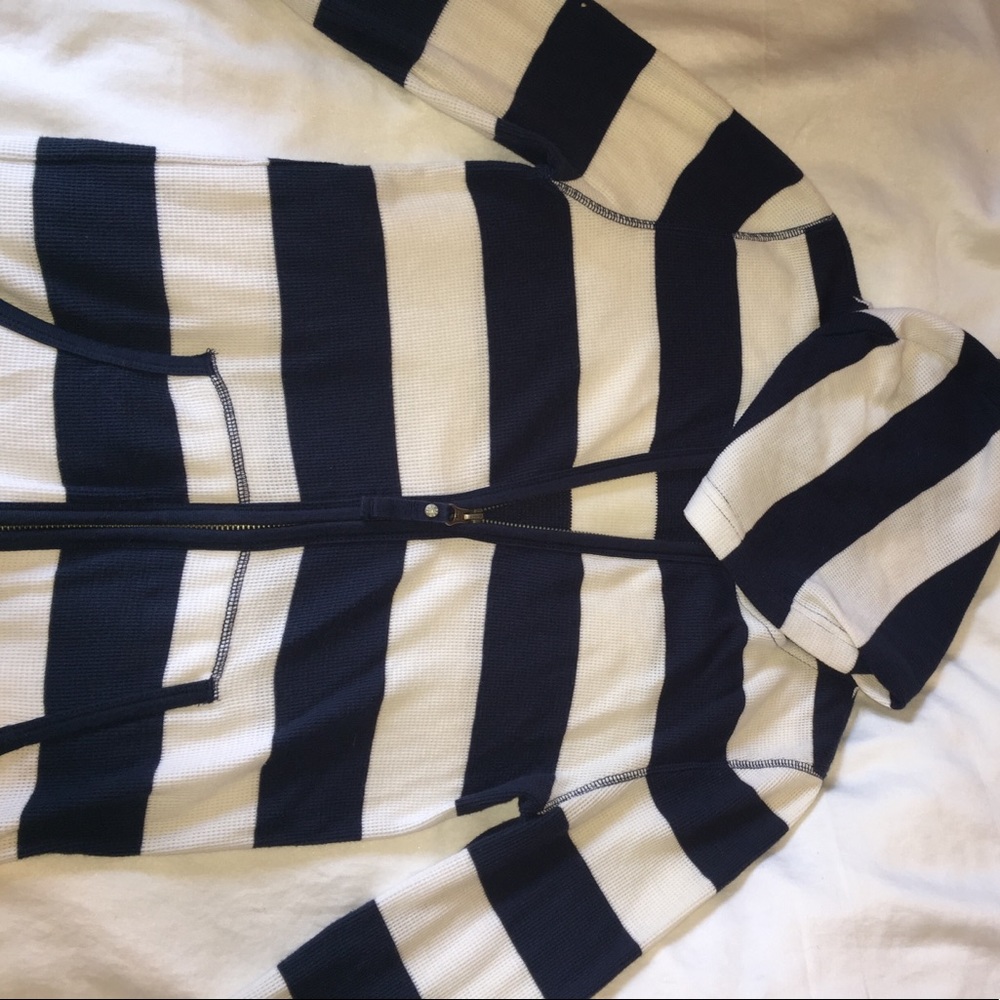 Striped Zip-Up Hoodie