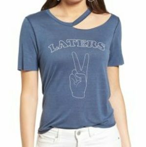 🆕️ Blue  Ripped StyleTee - Size M