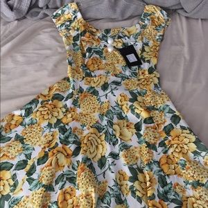 Collectif Delores Summer Bouquet 50s swing dress