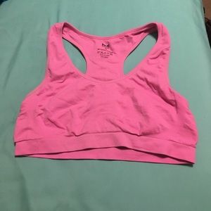 Pink sports bra