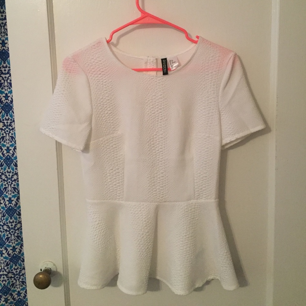 H&M short sleeve peplum