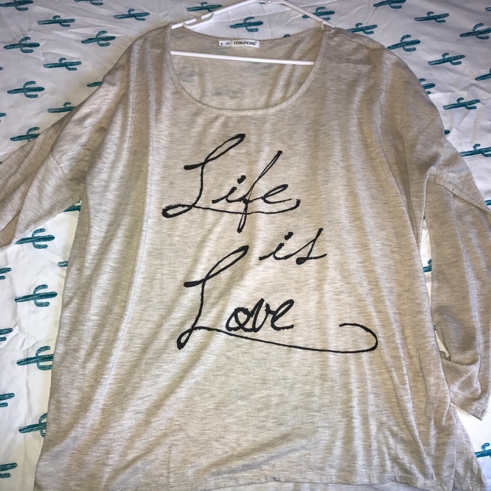 Creamy/tan long sleeve shirt