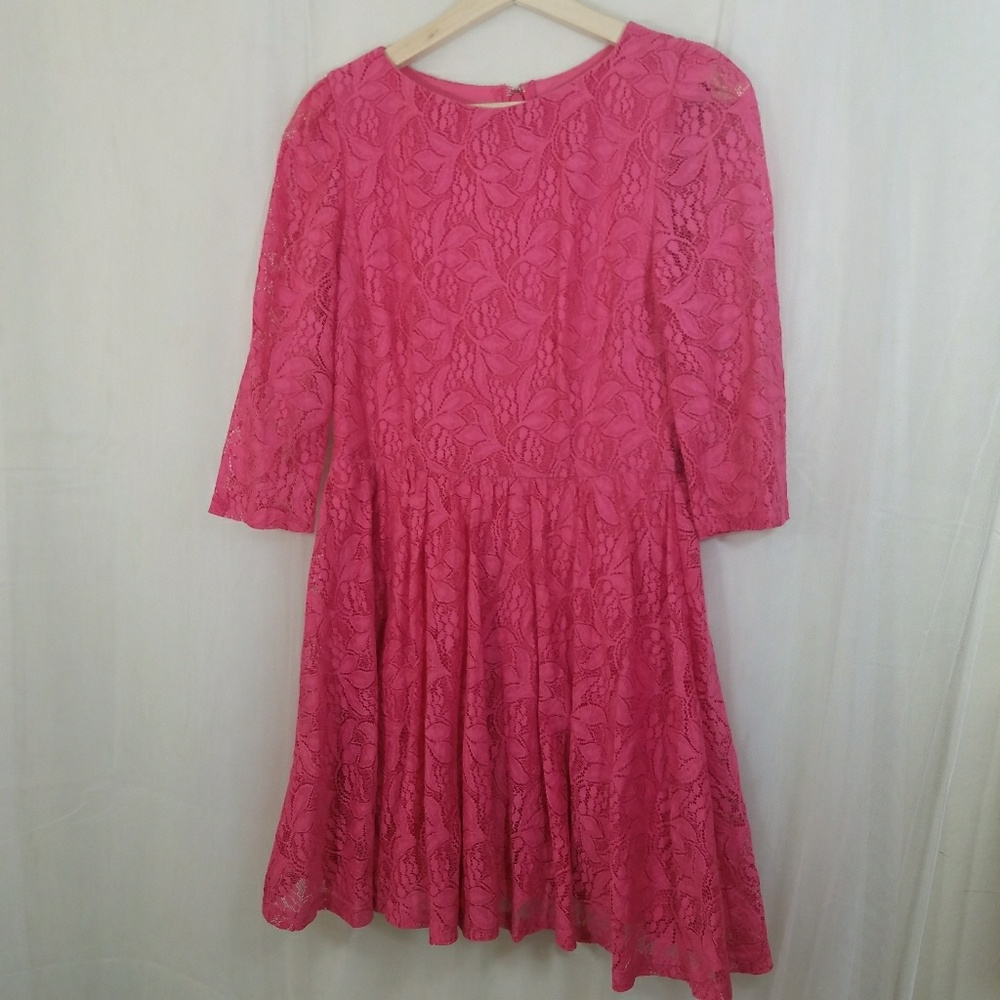 Topshop Pink Lace Dress