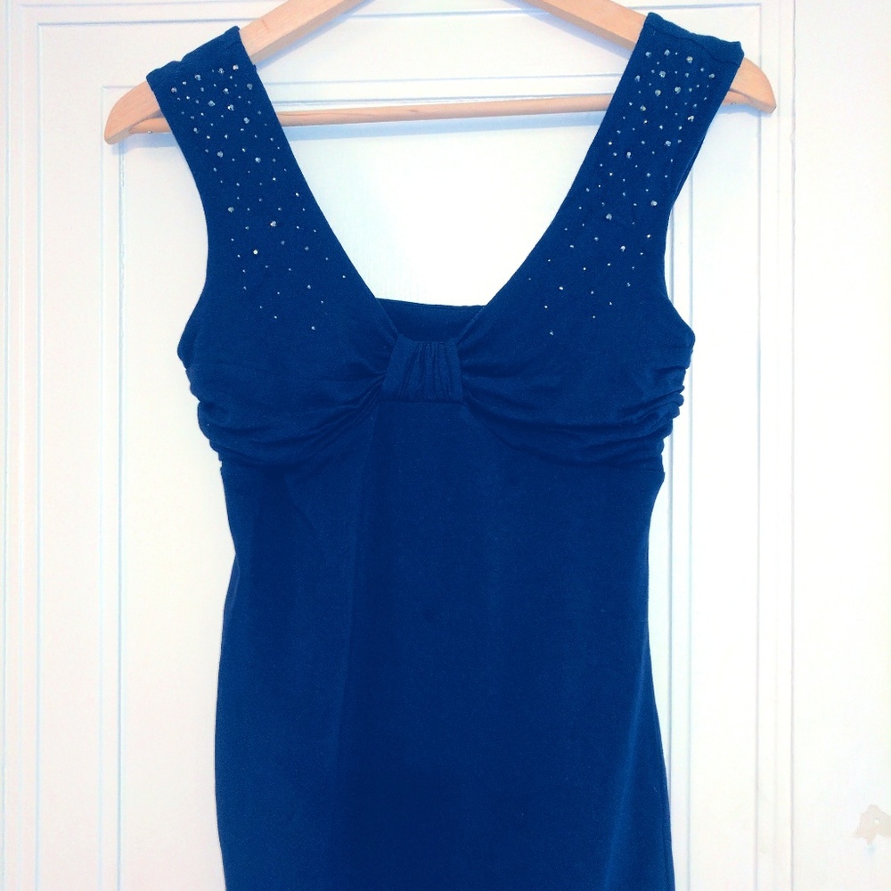 Express Beaded Statement Tank Top - NBW