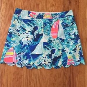 Lilly Pulitzer Colette Skort size 4 Hey Bay Bay