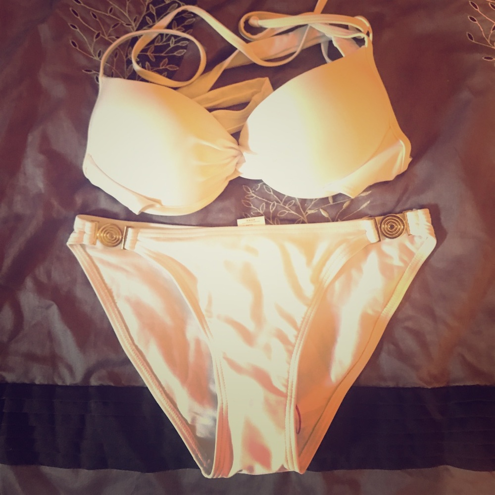 All white swim set!