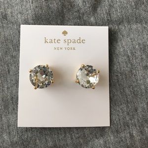 NWT Kate Spade Gumdrop Earrings clear/gold