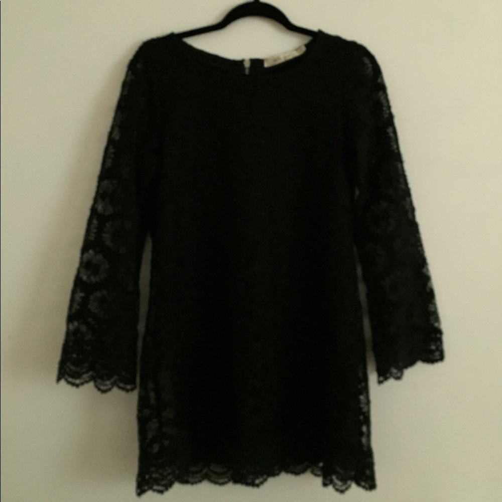 Crocheted black dress