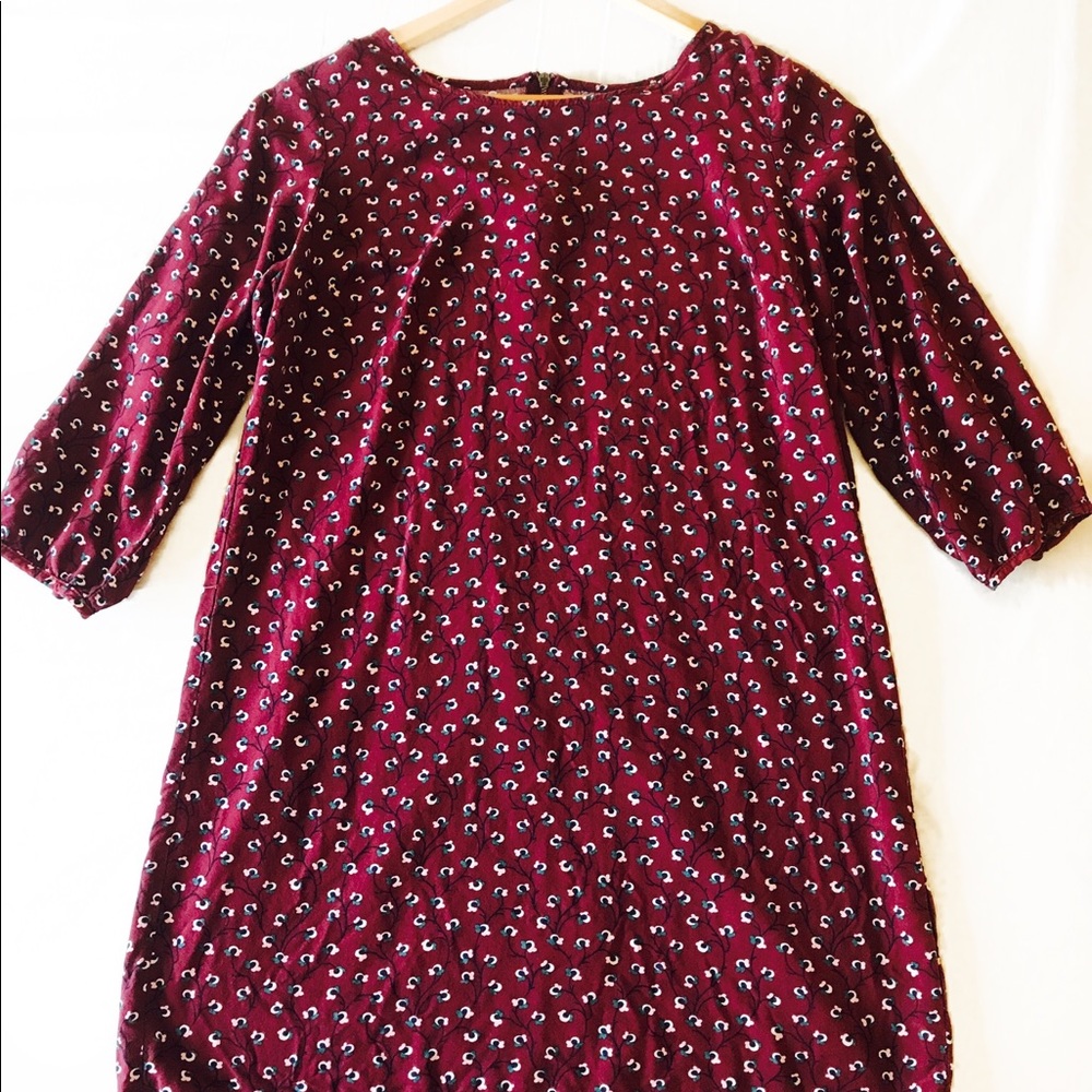 WINE FLORAL DRESS