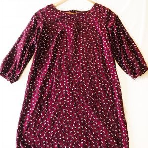 WINE FLORAL DRESS